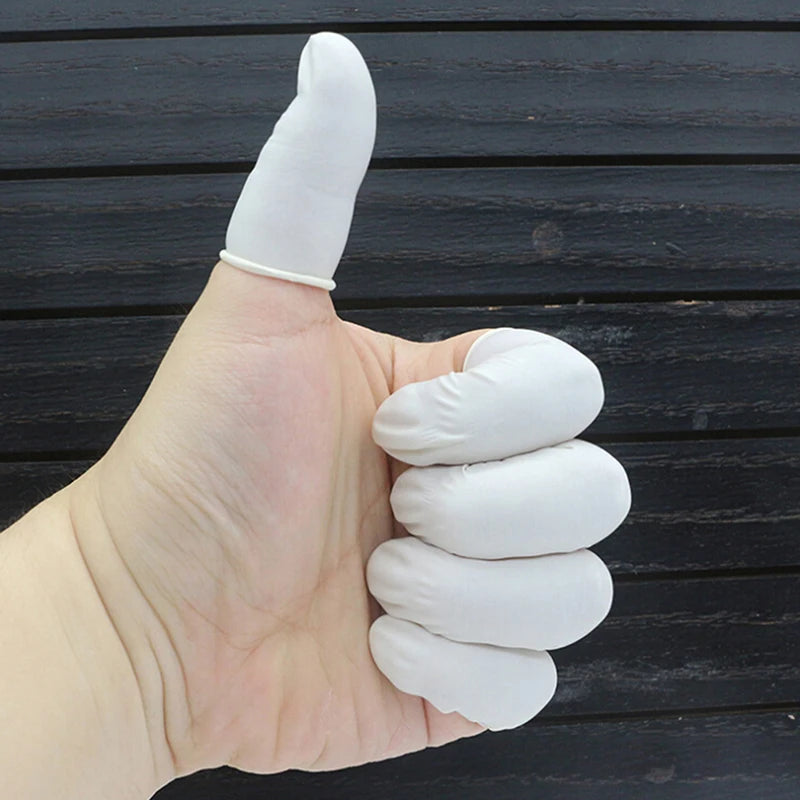 Disposable Latex Finger Cots – Fingertip Protectors 20/100 Pcs Disposable Finger Cots Axl