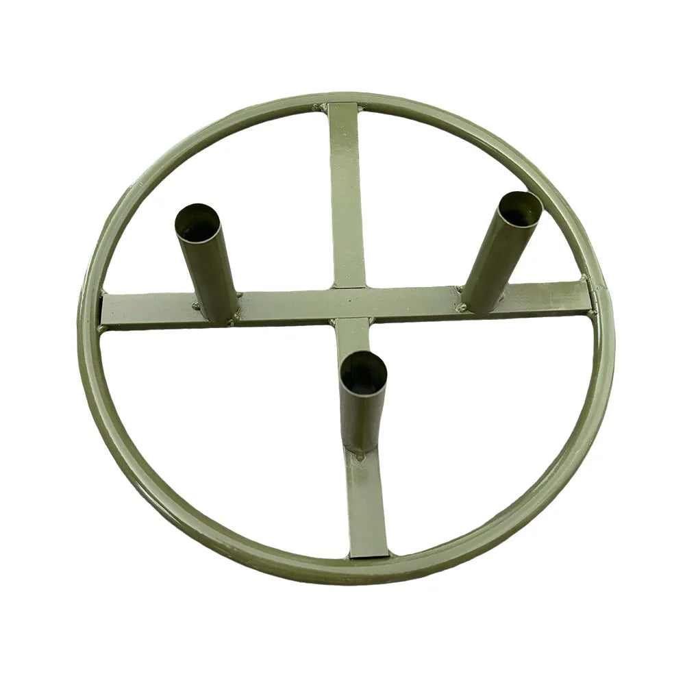 Metal Flower Pole Display Stand Base | Wedding & Home Decor Flower Display Stand Axl style4-3 hole-green