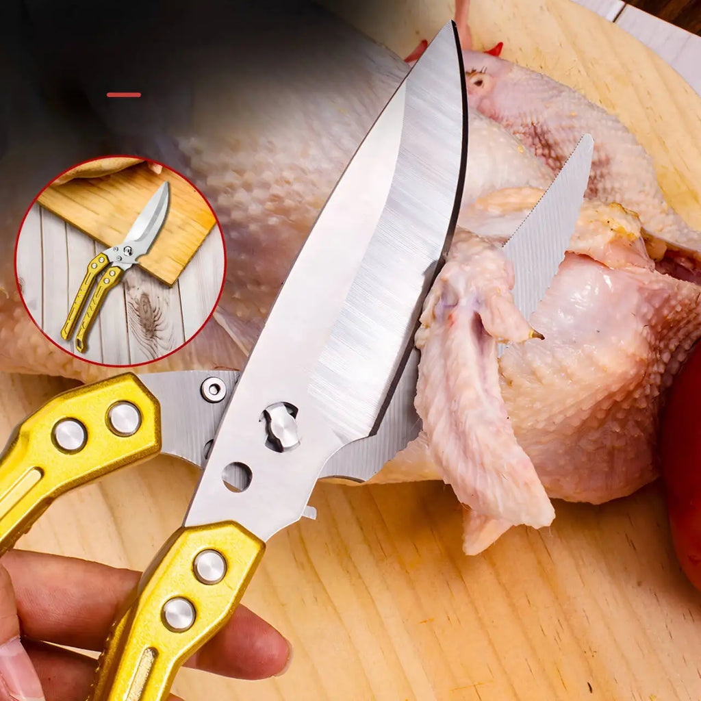 Multi-Functional Kitchen Scissors | Non-Slip Food & Bone Shears Kitchen Scissors Axl