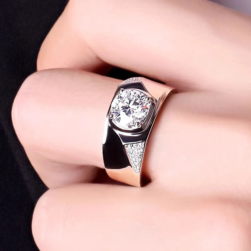 Huitan Women's Silver CZ Cubic Zirconia Wedding Ring | A163 CZ Wedding Ring Axl