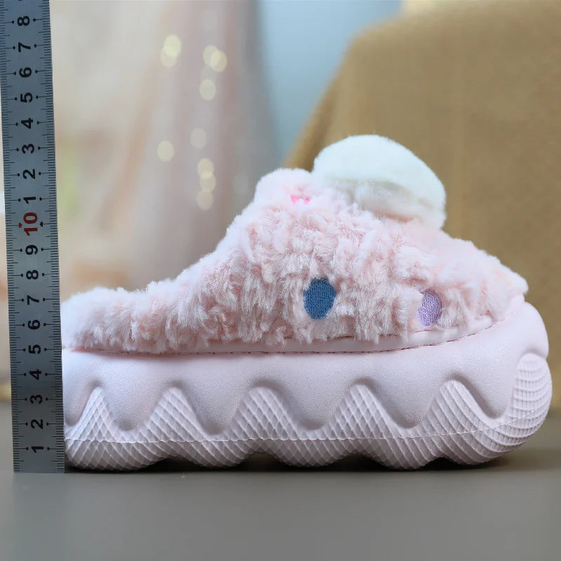 Lorilury Women's Faux Fur Cloud Slippers – Warm Indoor Slides Women's Indoor Slippers Axl