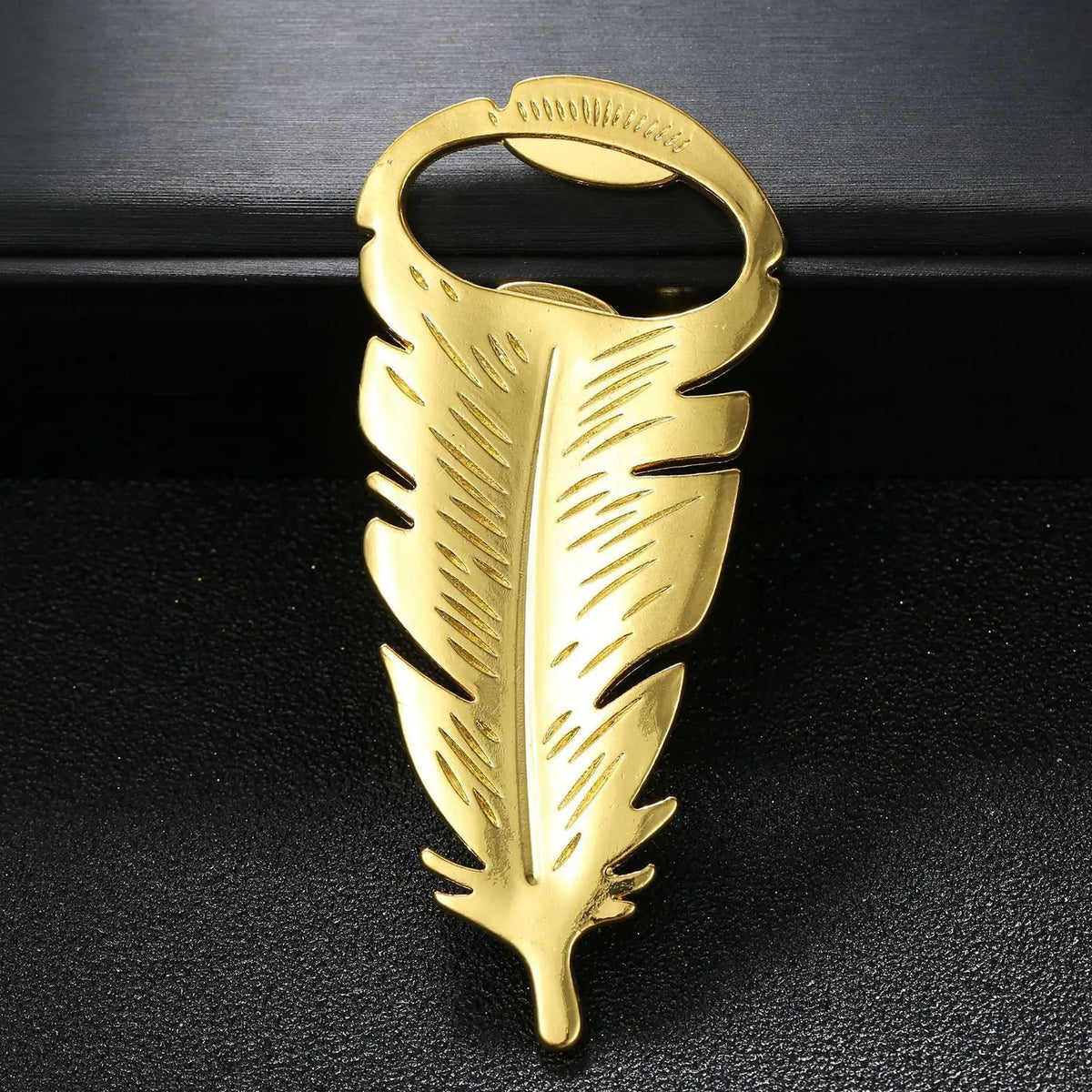 Golden Feather Bottle Opener – Portable Zinc Alloy Bar Tool Bottle Opener Axl