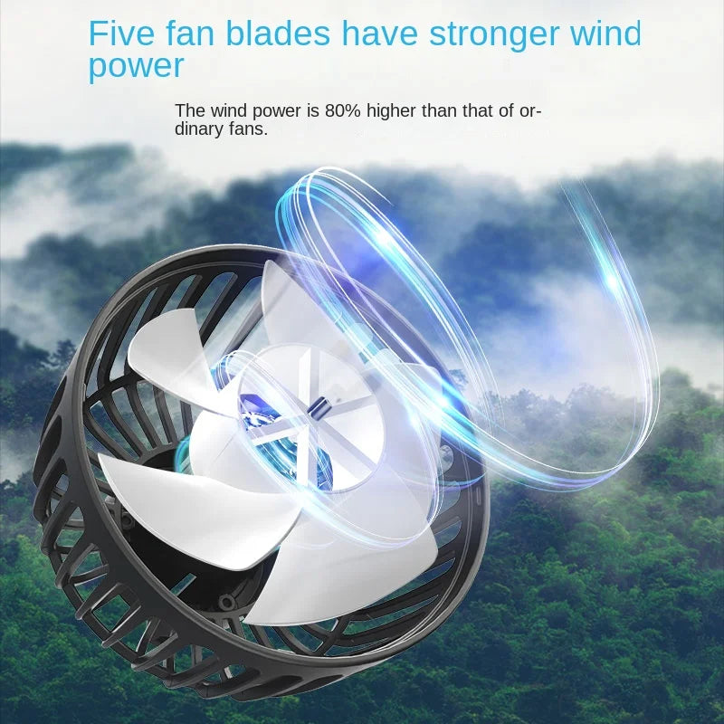 12V 24V Car Rear Seat USB Fan – 3-Speed Flexible Neck Car Interior Fan Axl