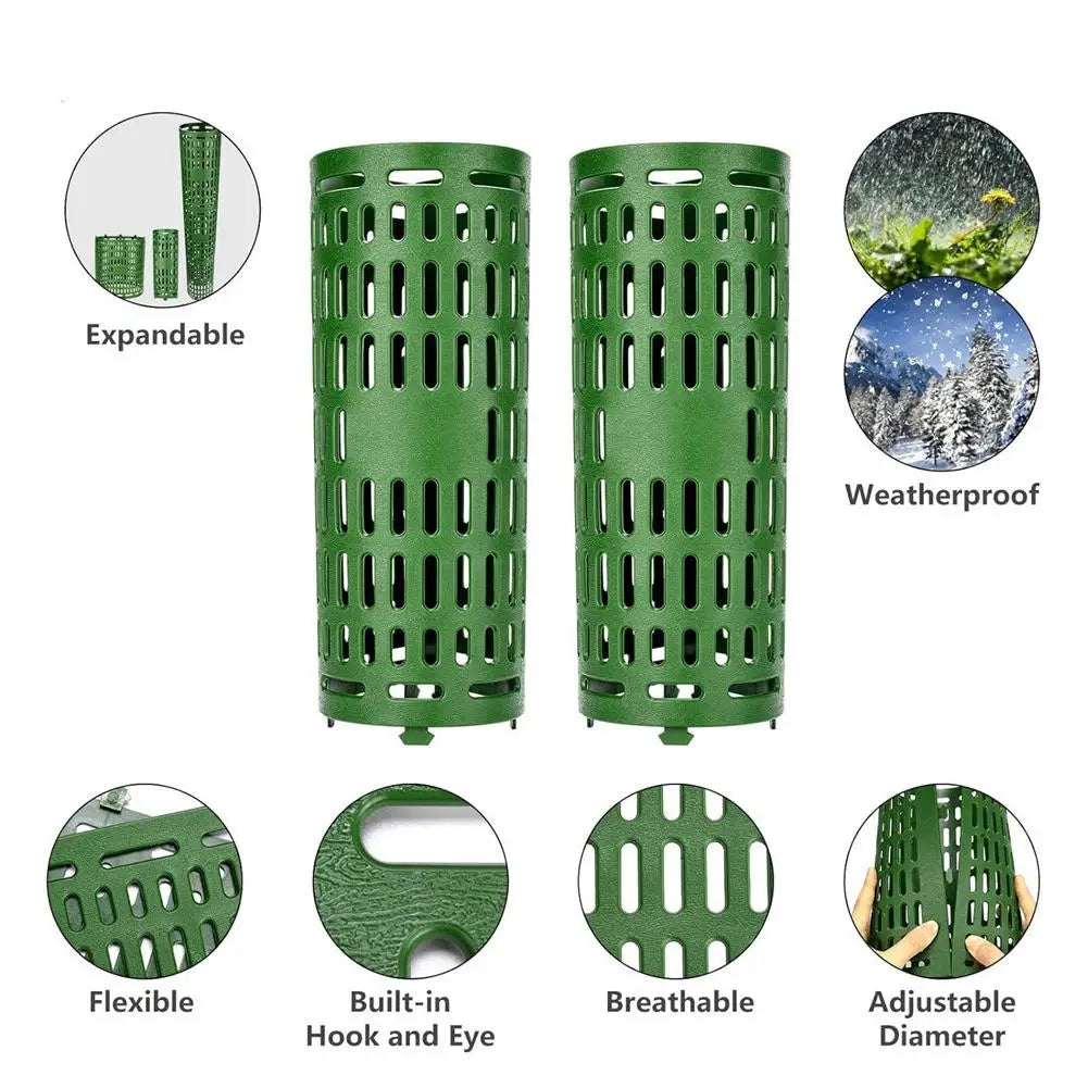 Tree Trunk Protectors – Adjustable Plastic Plant Guard Wrap Tree Trunk Protector Axl