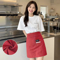 Water-Resistant Canvas Half Apron – Chef & Server Waist Apron Kitchen Waist Apron Axl Red