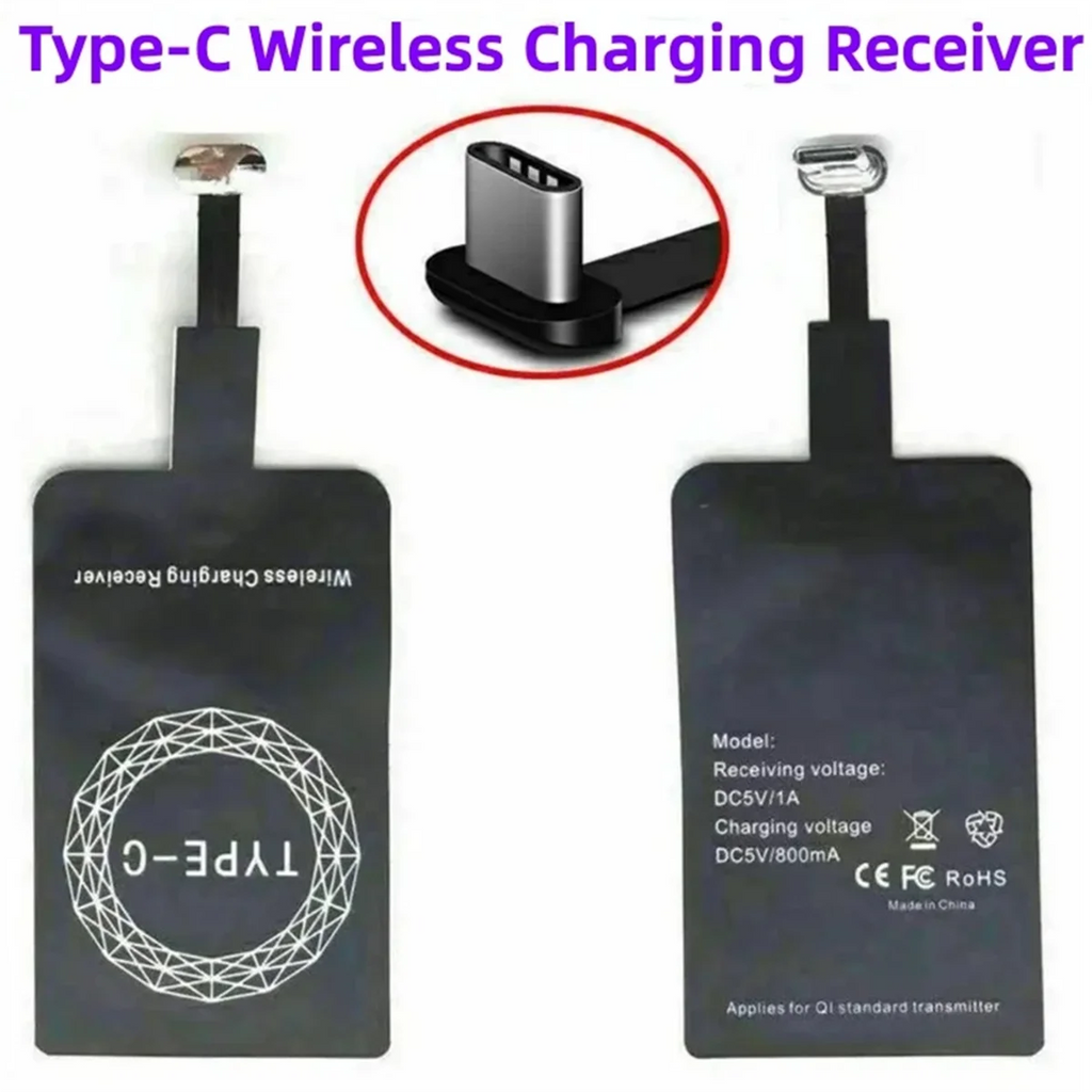 Type-C Wireless Charging Receiver – Fast Charger Adapter Wireless Charger Adapter Axl