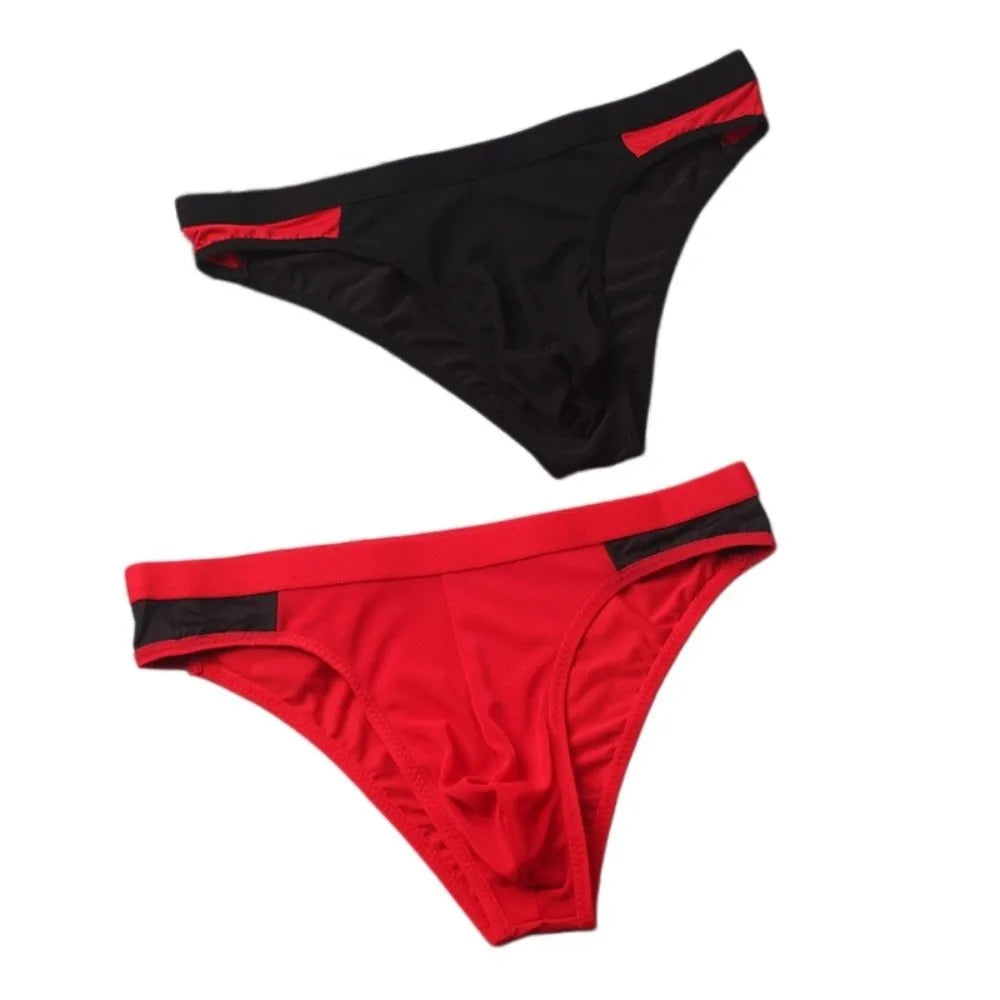 Men's Mesh Briefs – Breathable Low Waist Transparent Underwear Men's Briefs Axl