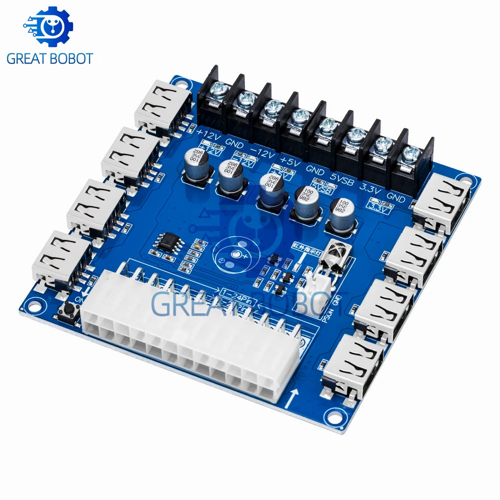 ATX Adapter Board Desktop PSU Power Module with USB Charging ATX Power Module Axl