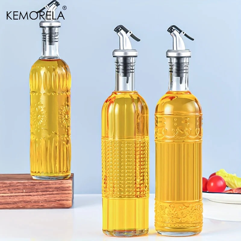 Vintage Glass Oil Dispenser Bottle – Leak-Proof Olive Oil Vinegar Oil Dispenser Bottle Axl