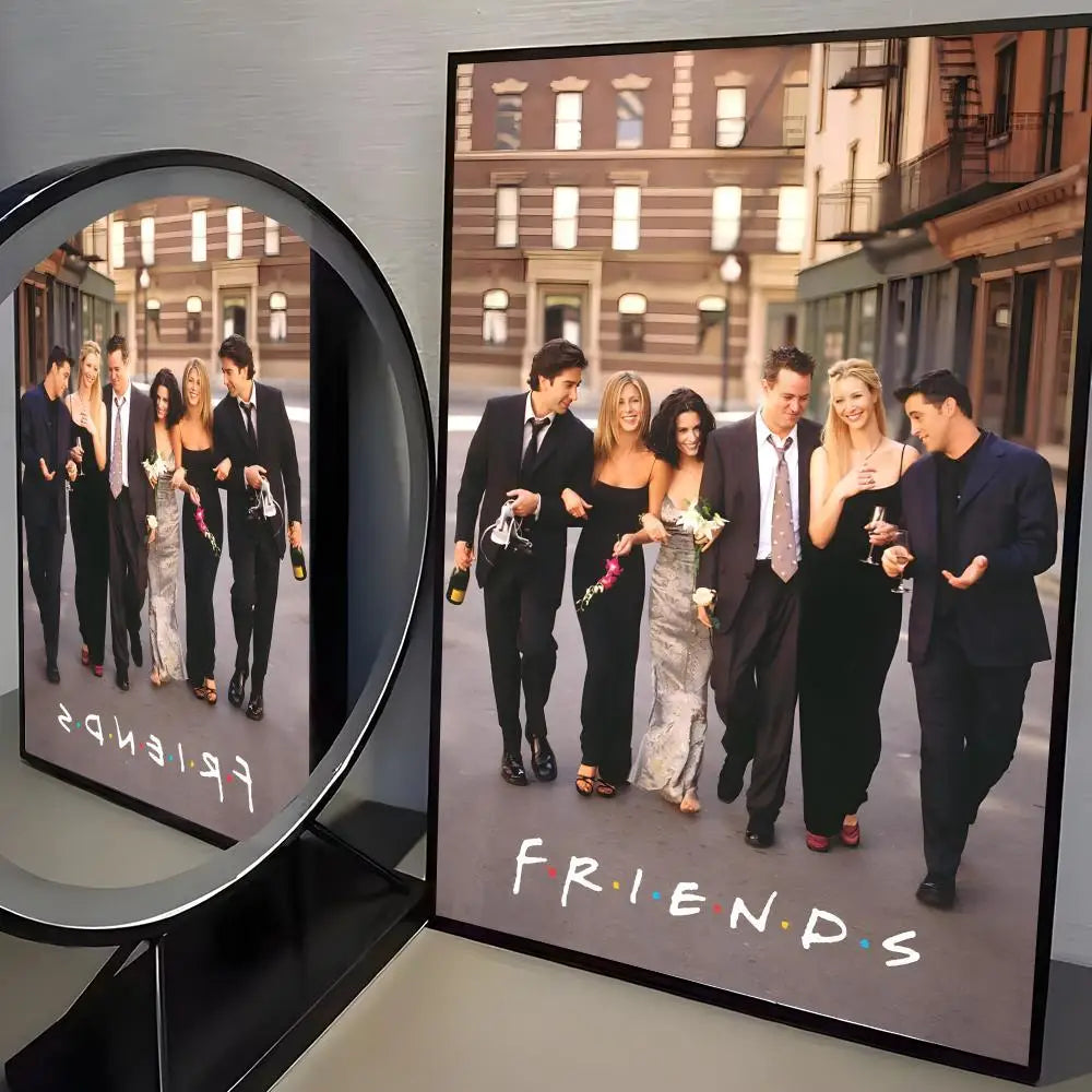 Friends TV Show Self-Adhesive Wall Poster | Home & Office Art Self-Adhesive Wall Poster Axl Black11 50X70cmNoframe