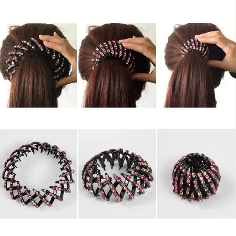 Bird Nest Claw Clip Rhinestone Hairpin for Women & Girls Hair Claw Clip Axl