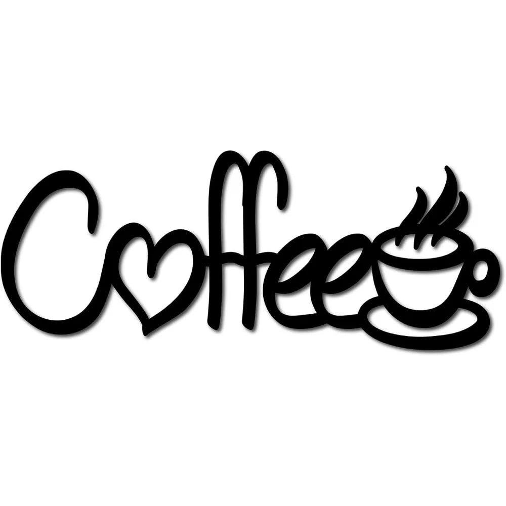 Laser Cut Wood Coffee Sign – Wooden Wall Art Décor 11.8" Wood Wall Sign Axl