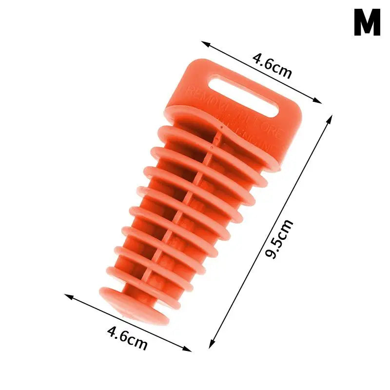 Universal Motorcycle Exhaust Wash Plug – Silicone Pipe Protector Exhaust Pipe Plug Axl M Orange Muffler