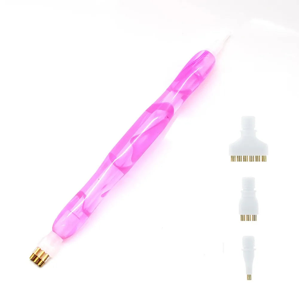 5D Diamond Painting Pen & Replacement Tips – DIY Drill Craft Tool Diamond Painting Pen Axl Pink B-3 Heads