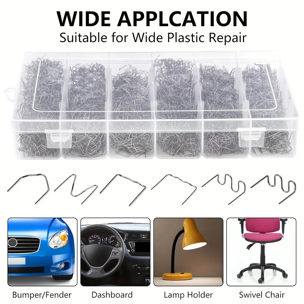 Hot Staples Plastic Welding Kit 0.6mm & 0.8mm – Car Bumper Plastic Welding Kit Axl
