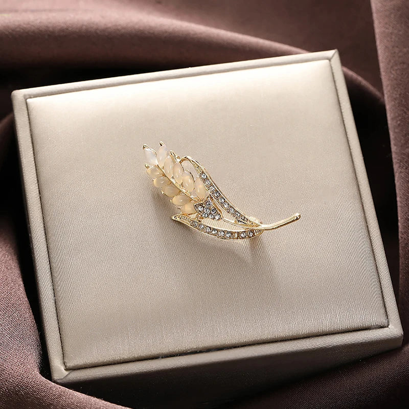 Wheat Ear Corsage Brooch – Single Pin Lapel Badge Accessory Lapel Pin Brooch Axl