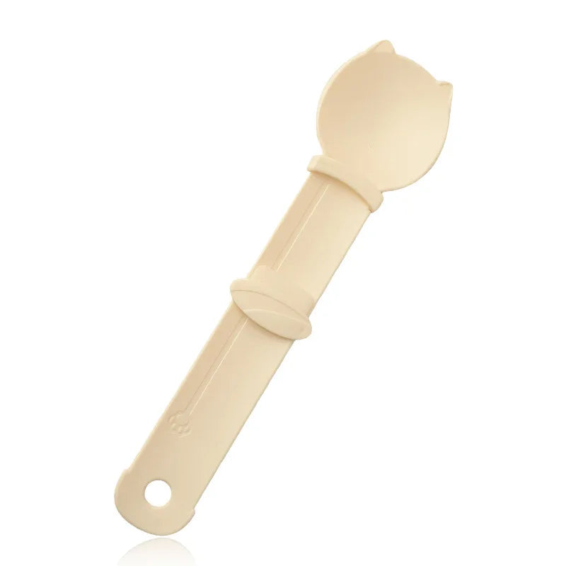 Long-Handle Cat Food Extruder – Wet Food Squeeze Feeder Spoon Cat Food Feeder Axl Khaki