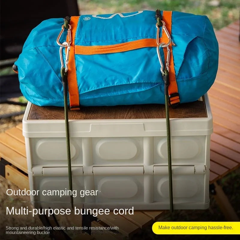 Heavy Duty Bungee Cord with Carabiner Hooks | Camping & Luggage Bungee Cord Axl