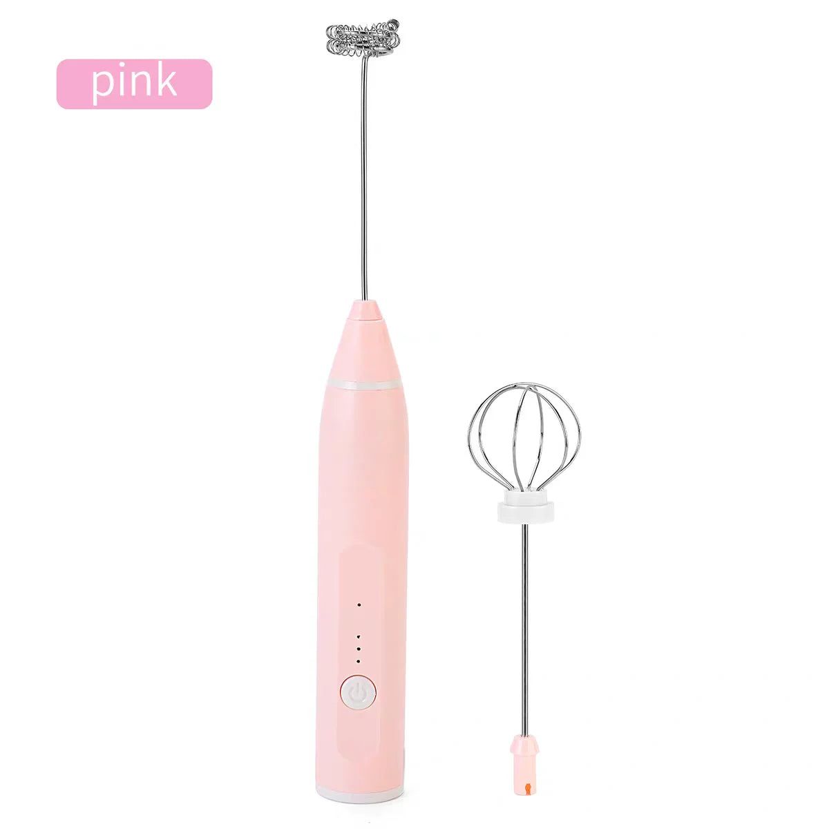 Mini Handheld Milk Frother Wand – USB Rechargeable Mixer Milk Frother Wand Axl Pink