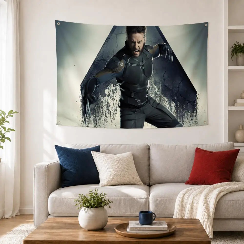Hugh Jackman Fan Flag – Indoor & Outdoor Wall Art Banner Decorative Fan Flag Axl