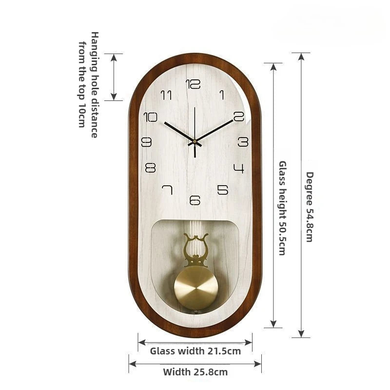 Silent Swing Wall Clock – Minimalist Walnut Wood Home Decor Wall Clock Axl Wall Clock
