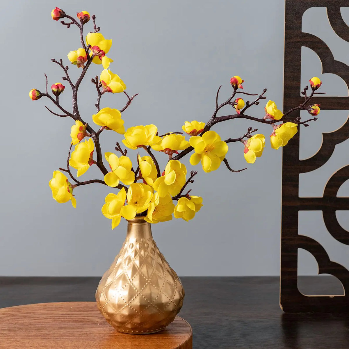 Silk Artificial Plum Blossom Branch – Wedding & Home Decor Artificial Floral Branch Axl