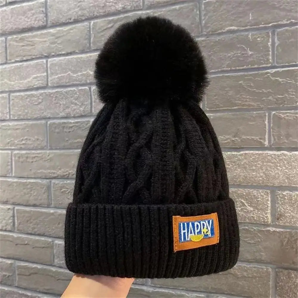 Women's Pompom Knit Beanie – Thickened Winter Warm Hat Winter Knit Beanie Axl