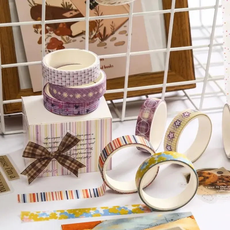 5-Pack Cherry Star Washi Tape – Cute Cartoon Decorative Tape Decorative Washi Tape Axl