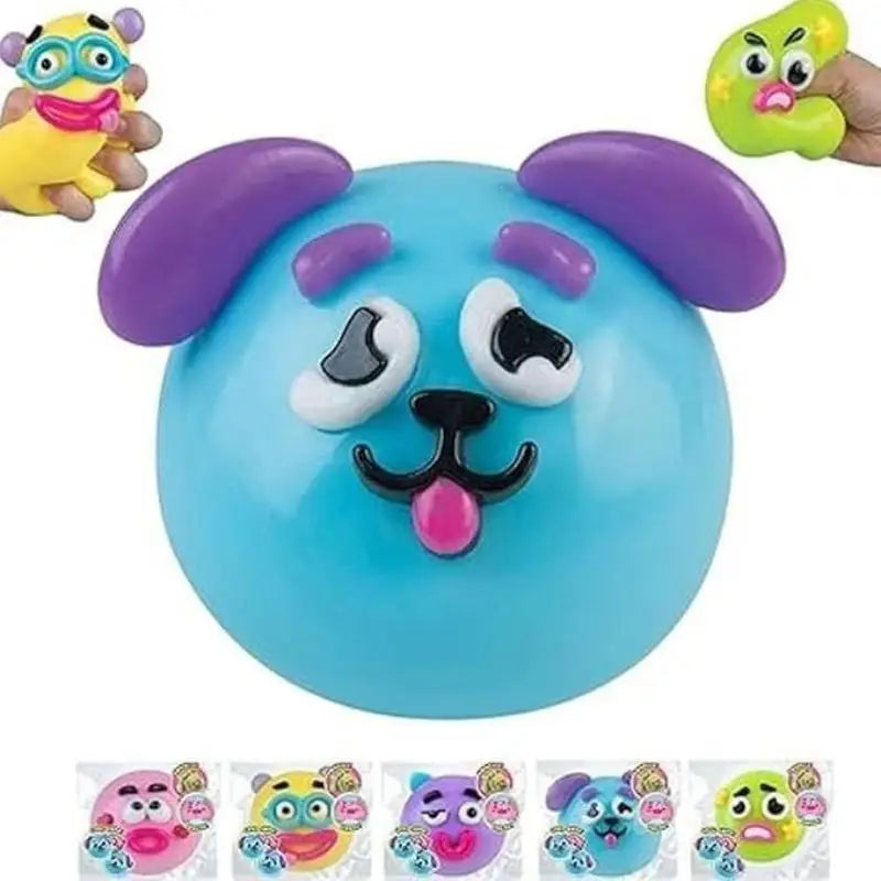 Slow Rise Squeeze Toy – Cute Dog Face Smusher Sensory Ball Slow Rise Squeeze Toy Axl