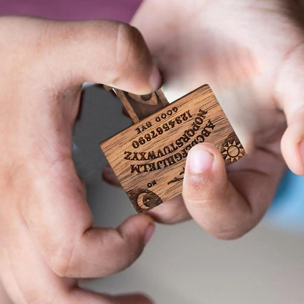 Miniature Wooden Ouija Spirit Board Ornament with Drawer Decorative Ornament Axl