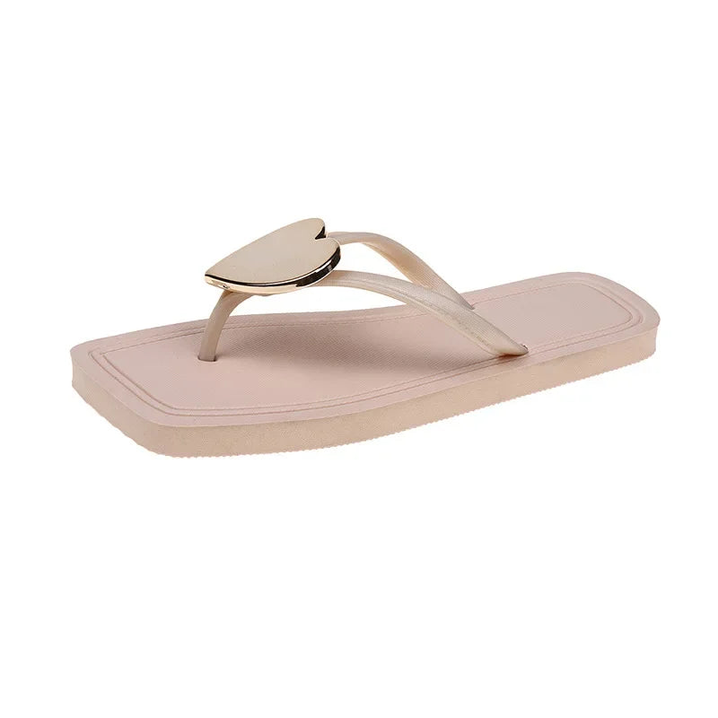 YBQJOO Women's Non-Slip Beach Flip Flops – Flat Slippers Women's Flip Flops Axl A320 beige 36-37