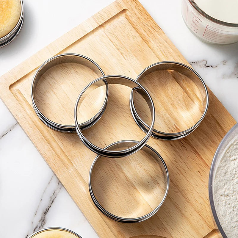 Stainless Steel Muffin & Crumpet Rings 8/9/10cm | Baking Molds Baking Mold Rings Axl