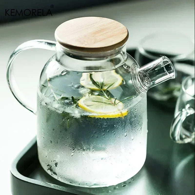 KEMORELA Clear Borosilicate Glass Teapot 1L & 1.8L | Tea Kettle Glass Teapot Axl