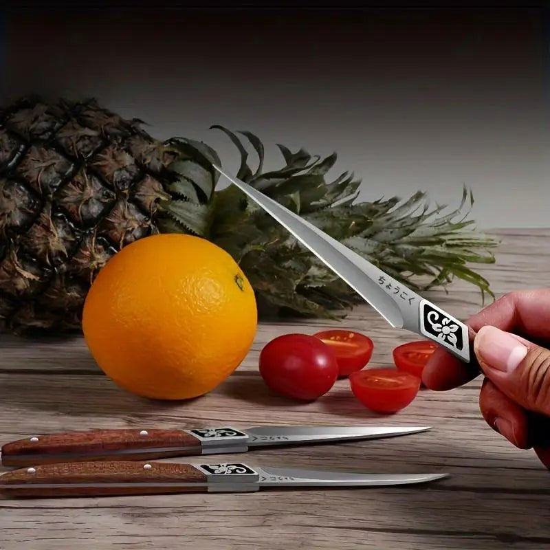 3-Piece Food Carving Knife Set – Stainless Steel & Wood Handle Food Carving Knife Set Axl