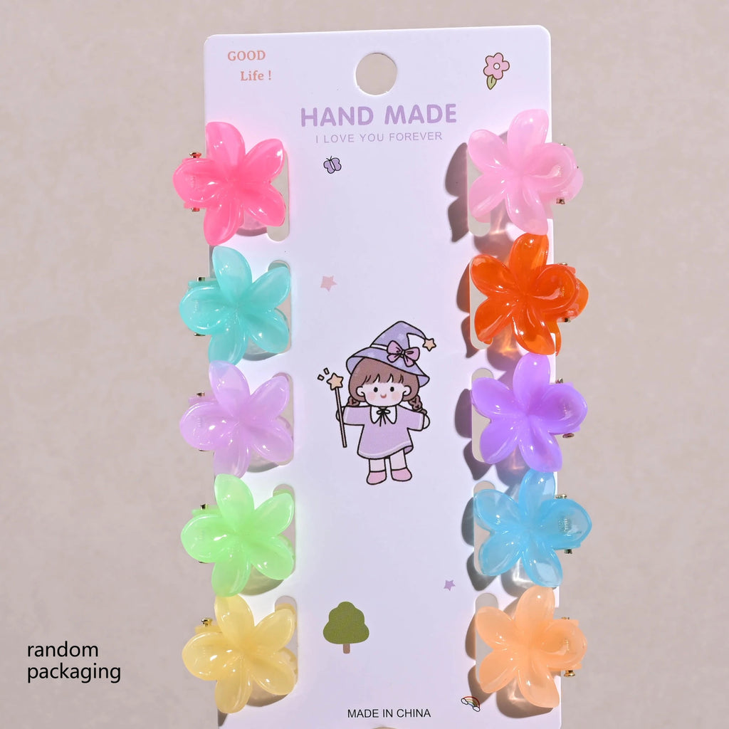 20-Piece Mini Flower Hair Claw Clips – Mixed Color Jaw Clips Hair Claw Clips Axl Jelly-series-2set