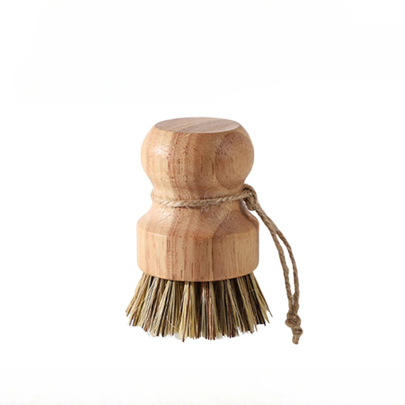 Natural Sisal & Coconut Palm Dish Brush with Lanyard Kitchen Cleaning Brush Axl B-1PC