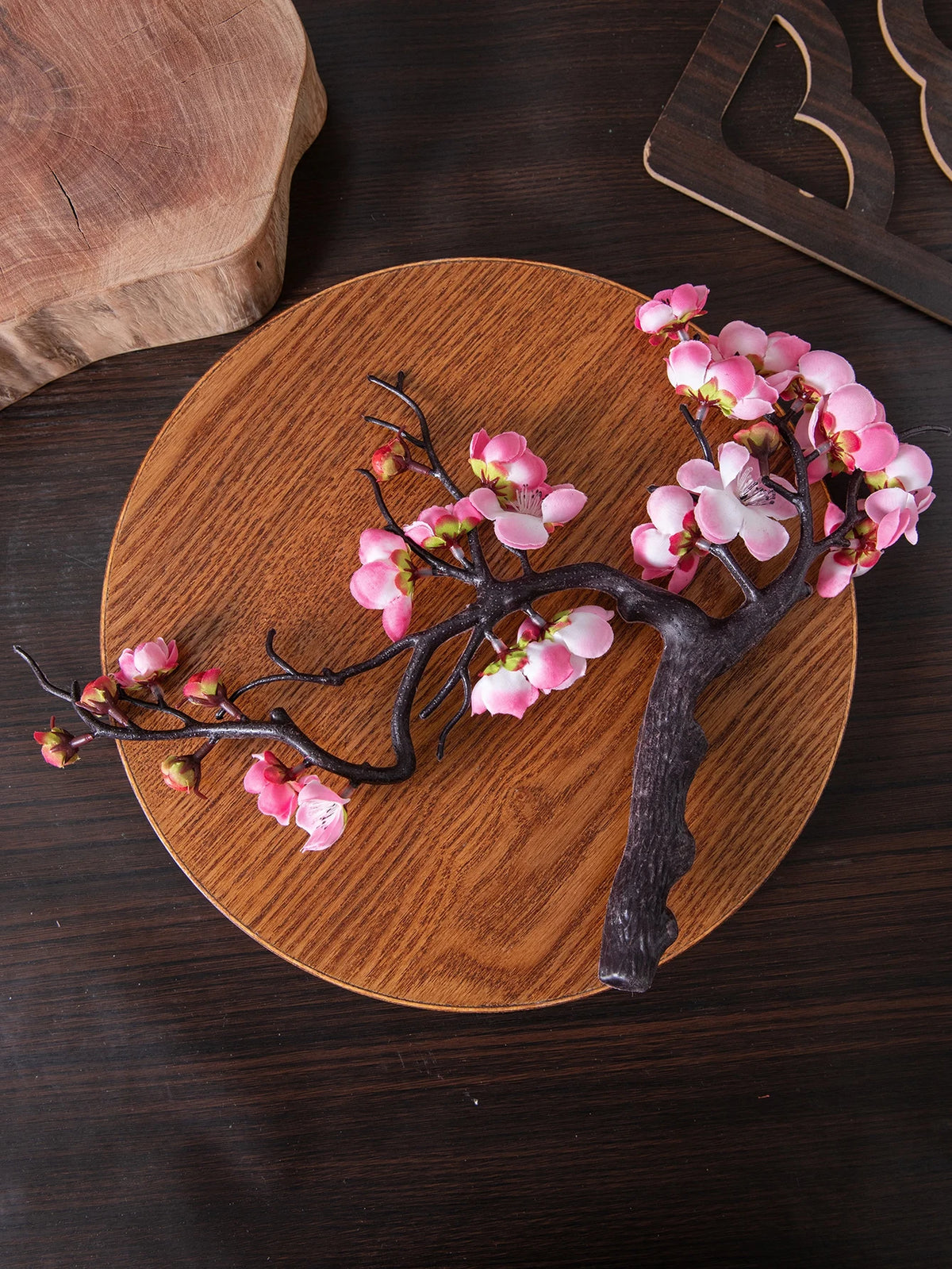 Silk Plum Blossom Branch – Artificial Spring Flower Décor Artificial Flower Branch Axl Rose Red