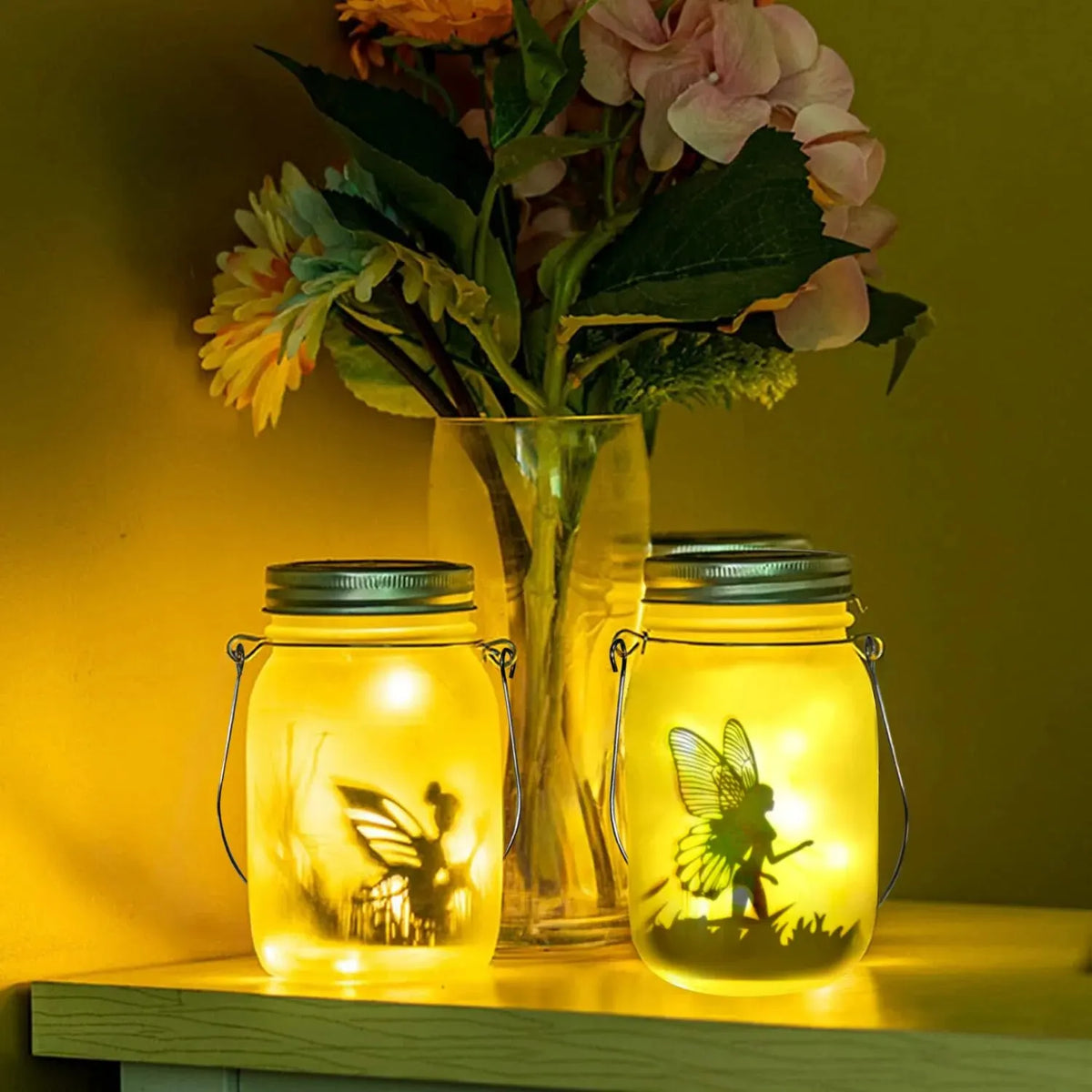 Solar Mason Jar Lantern – IP65 Waterproof Fairy Light Garden Lamp Solar Garden Lantern Axl