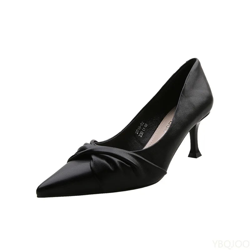 YBQJOO Women's Pointed Toe High Heel Pumps | Slip-On Work Shoes High Heel Pumps Axl