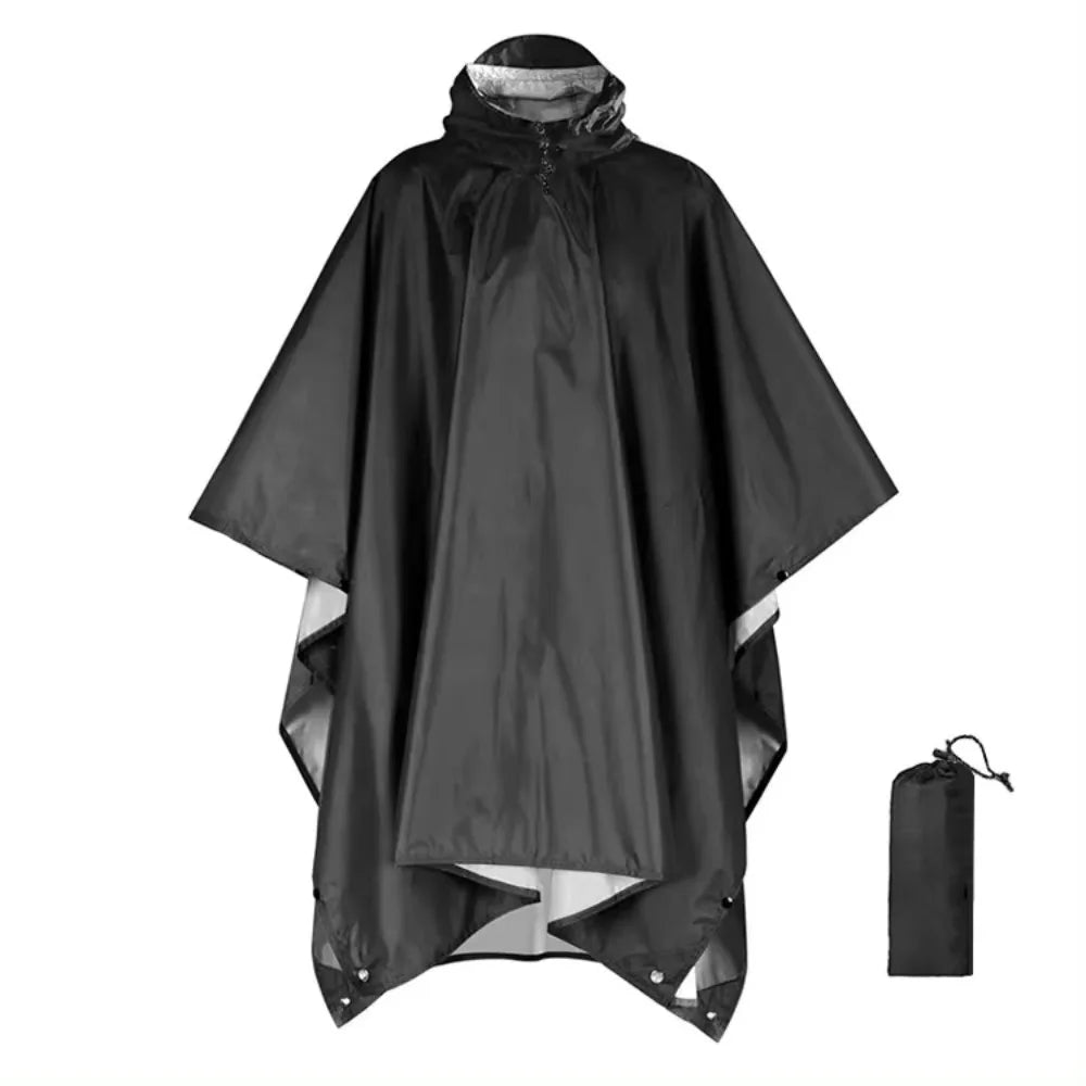 3-in-1 Waterproof Hooded Raincoat – Lightweight Hiking Poncho Outdoor Rain Poncho Axl