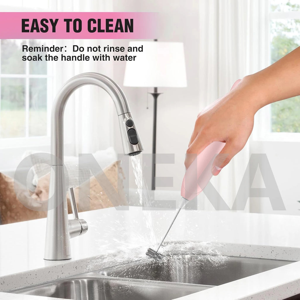 ONEKA Handheld Milk Frother – Electric Foam Maker & Whisk Handheld Milk Frother Axl