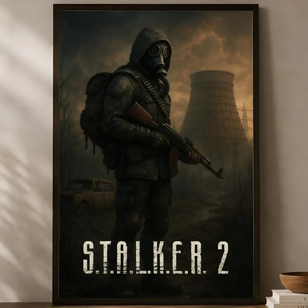 S.T.A.L.K.E.R Game Wall Art Poster – Self-Stick HD Waterproof Wall Art Poster Axl White11 40X50cmNoframe