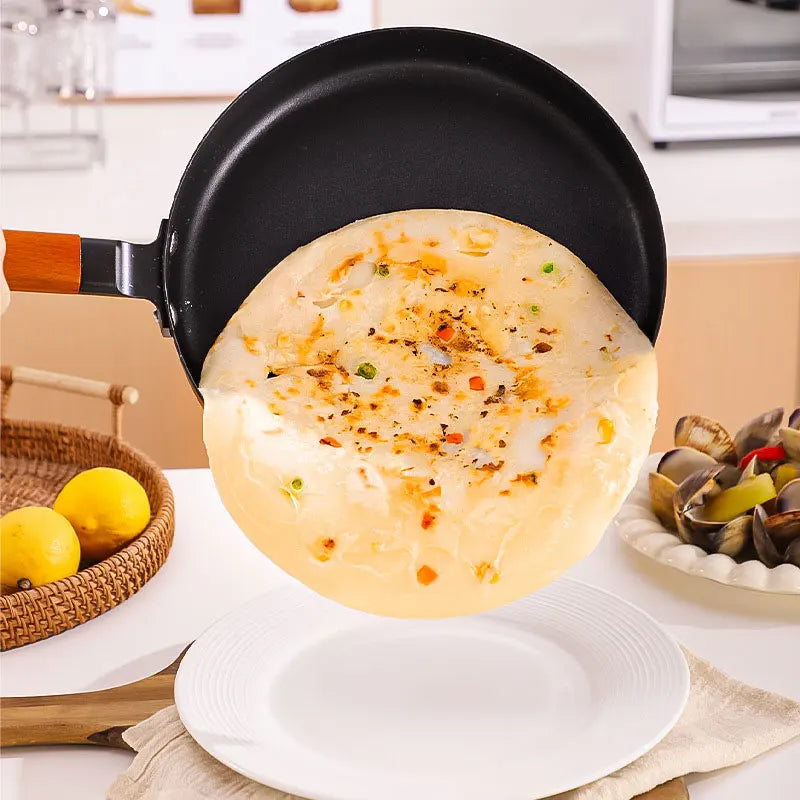 26cm Cast Iron Wok Pan – Non-Coating Skillet, Gas & Induction Cast Iron Wok Pan Axl