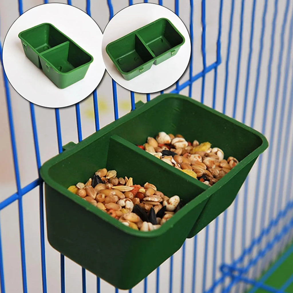 2-in-1 Parrot Food & Water Bowl | Bird Cage Feeder Cup Bird Cage Feeder Axl