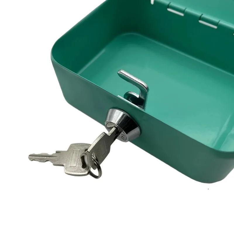 Lockable Coin Box Piggy Bank with Key – Portable Storage Box Coin Bank Box Axl