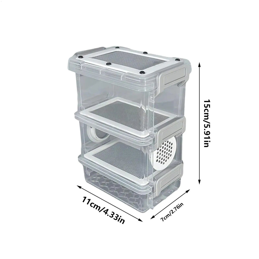 Mealworm Breeding Box – Breathable Filter Container for Reptiles Insect Breeding Container Axl