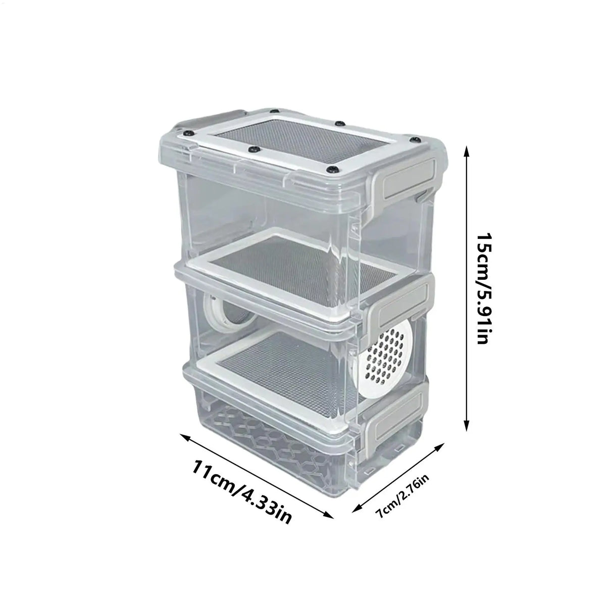 Mealworm Breeding Box – Breathable Filter Container for Reptiles Insect Breeding Container Axl