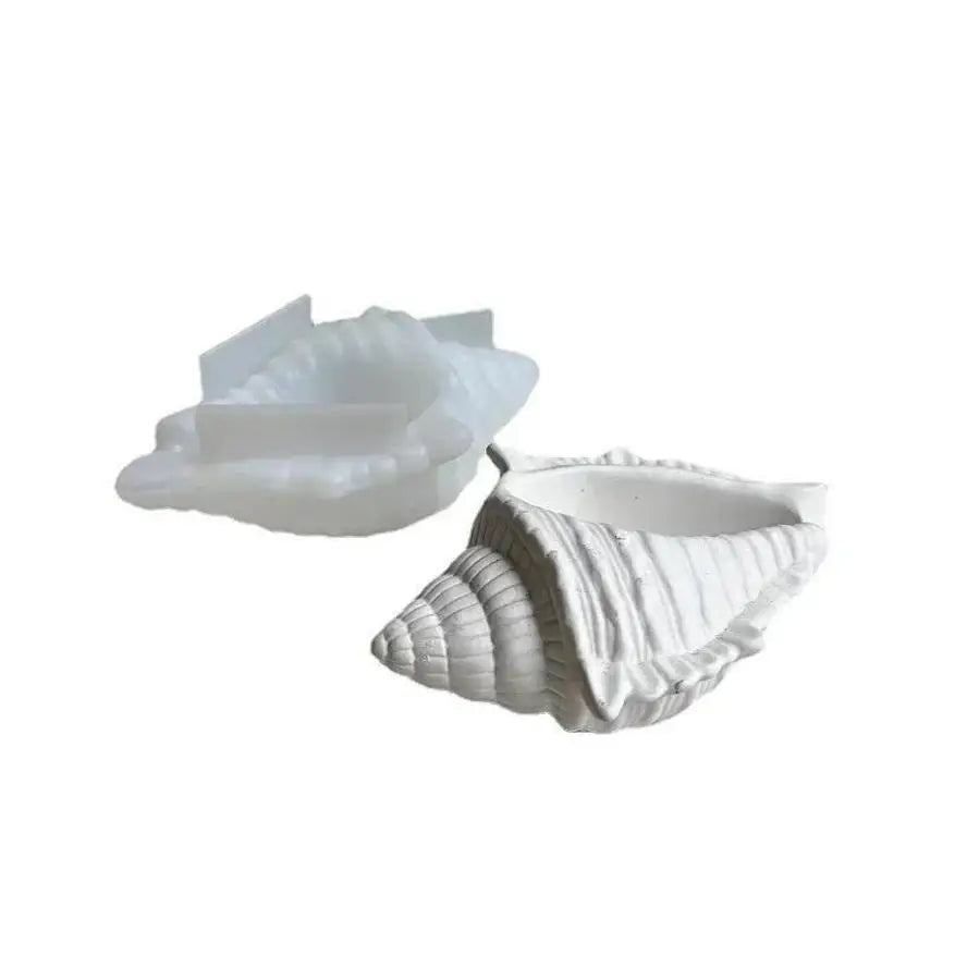 Conch Silicone Mold – Concrete, Resin & Plaster Flower Pot DIY Craft Silicone Mold Axl