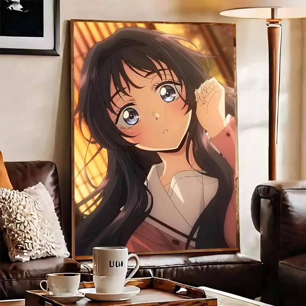 Kaoruko Waguri Anime Self-Adhesive Poster Sticker | Wall Art Anime Wall Sticker Axl