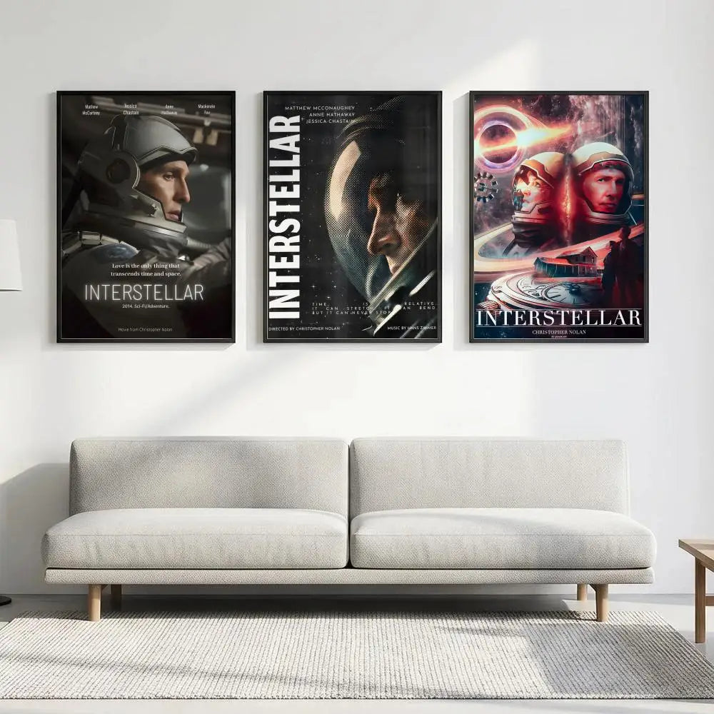 Interstellar Movie Poster – HD Waterproof Adhesive Wall Art Movie Wall Poster Axl